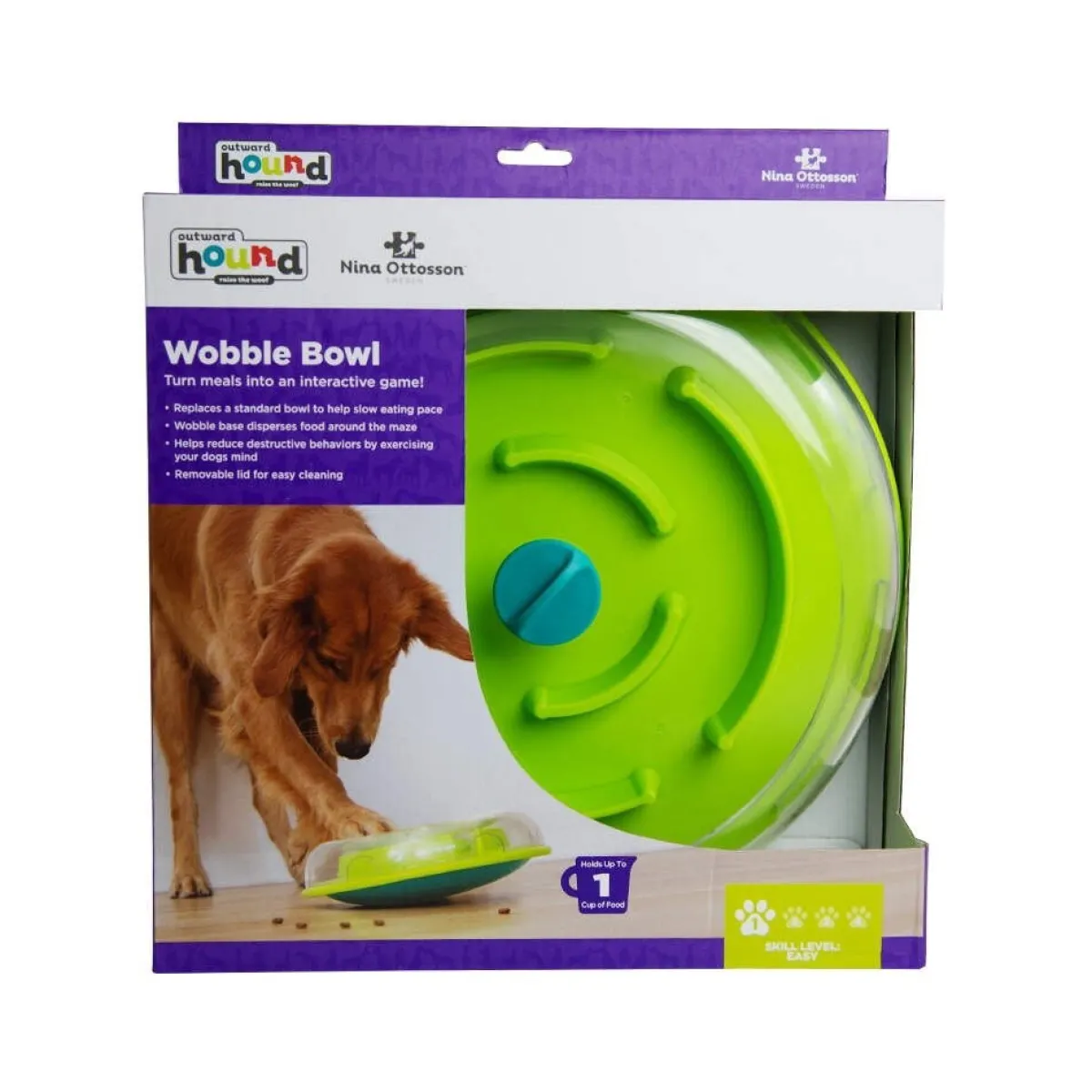 Dog Wobble Bowl lime>Nina Ottosson New