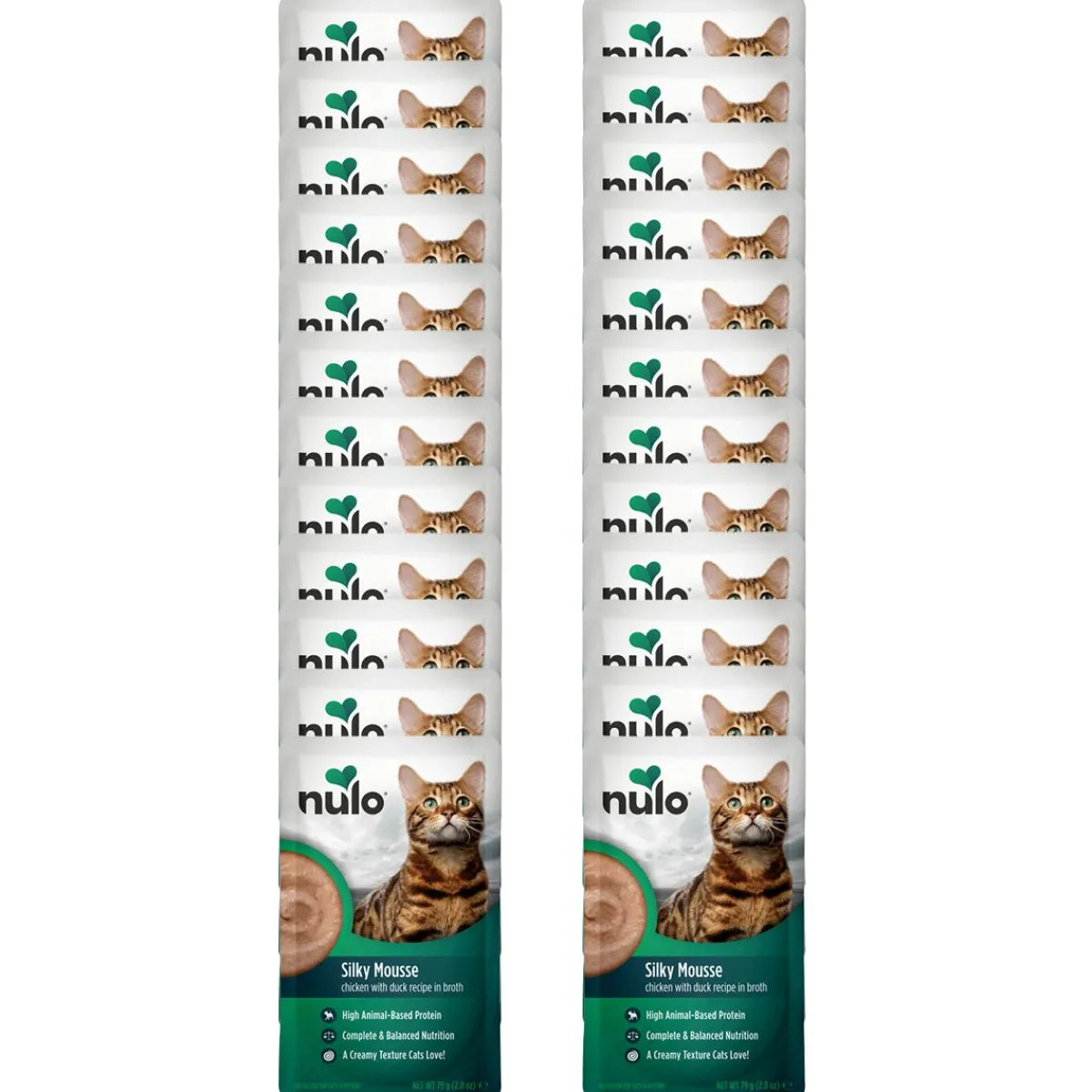 Silky Mousse Cat kana & ankka liemessä 79 g>Nulo Best