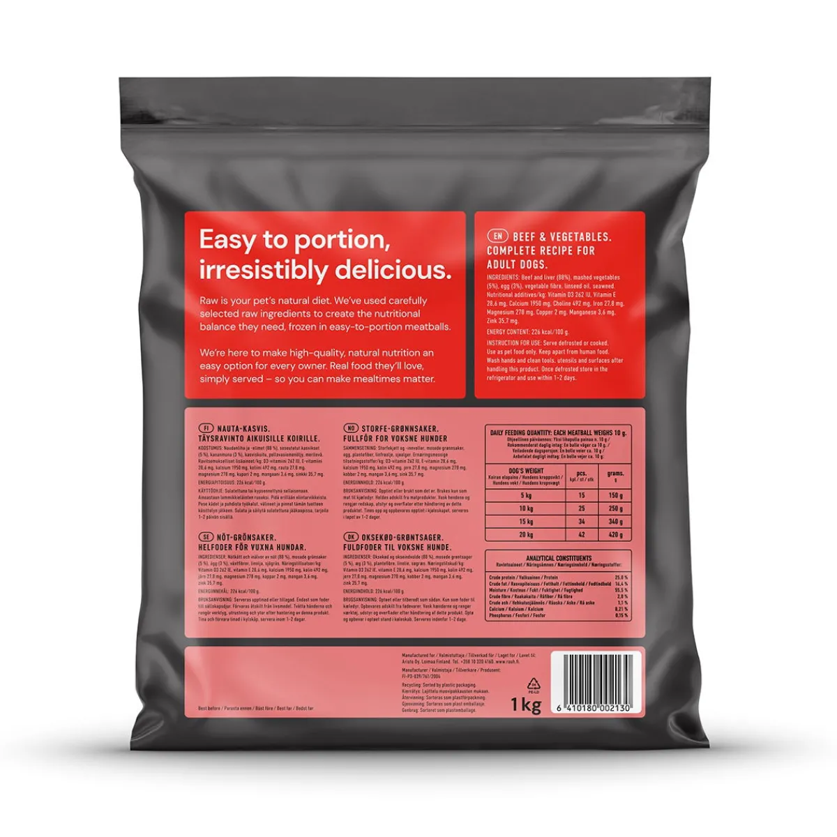 Nauta-kasvispullat 1 kg>Nutriment by Rauh! Online