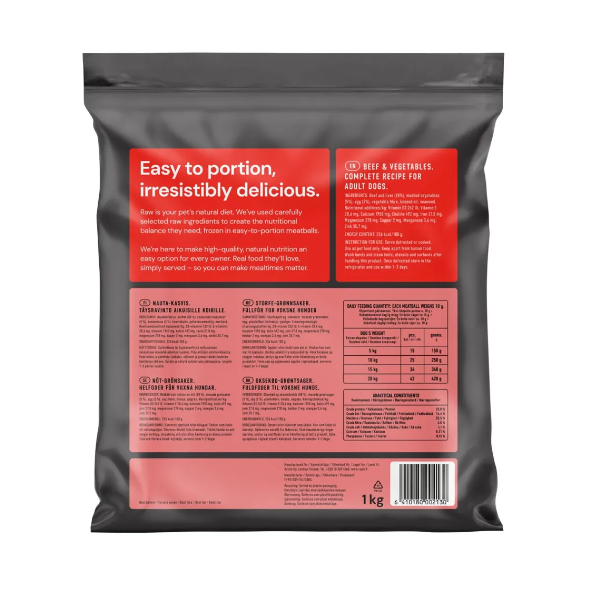 Nauta-kasvispullat 1 kg>Nutriment by Rauh! Online