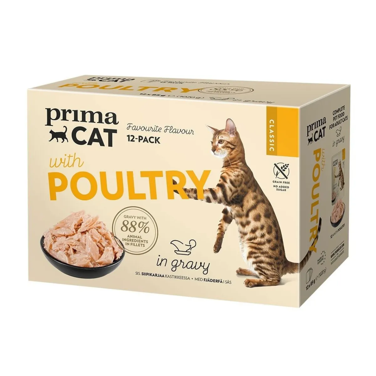 siipikarjaa kastikkeessa 12 x 85 g>PrimaCat Hot