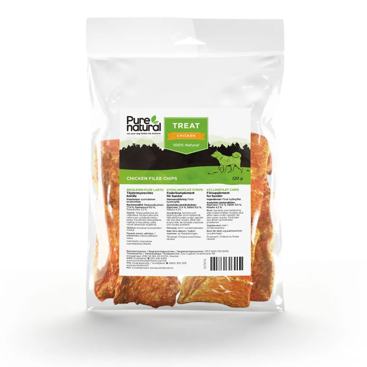 Broilerin Fileelastu 120 g>Purenatural Online