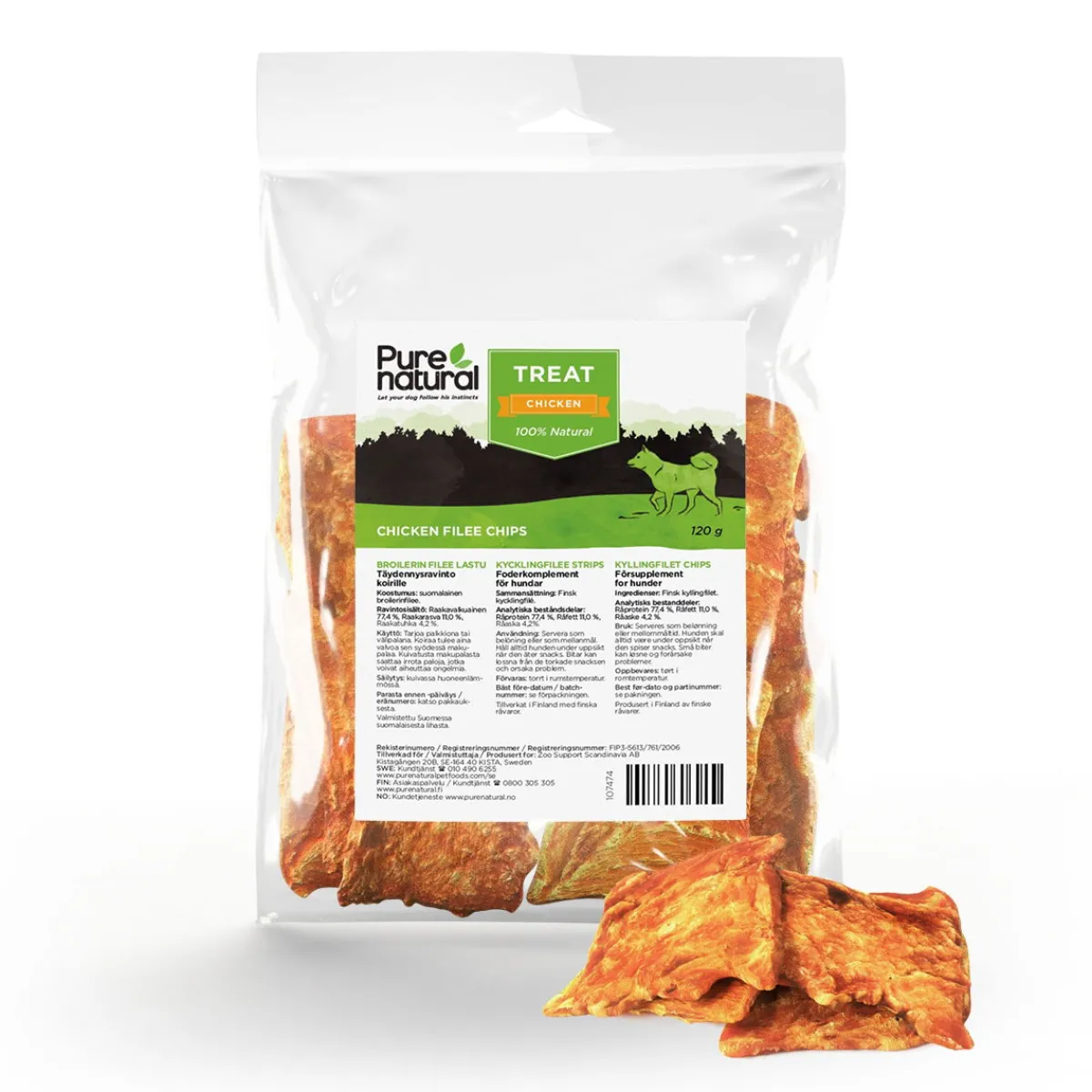 Broilerin Fileelastu 120 g>Purenatural Online