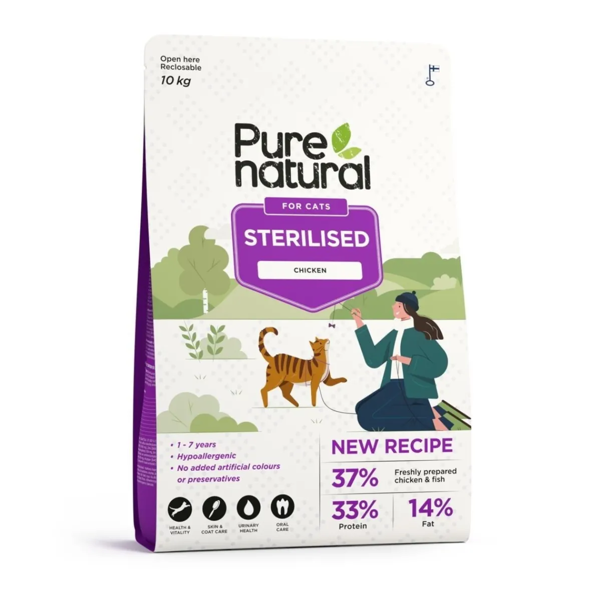 Cat Sterilised Chicken>Purenatural New