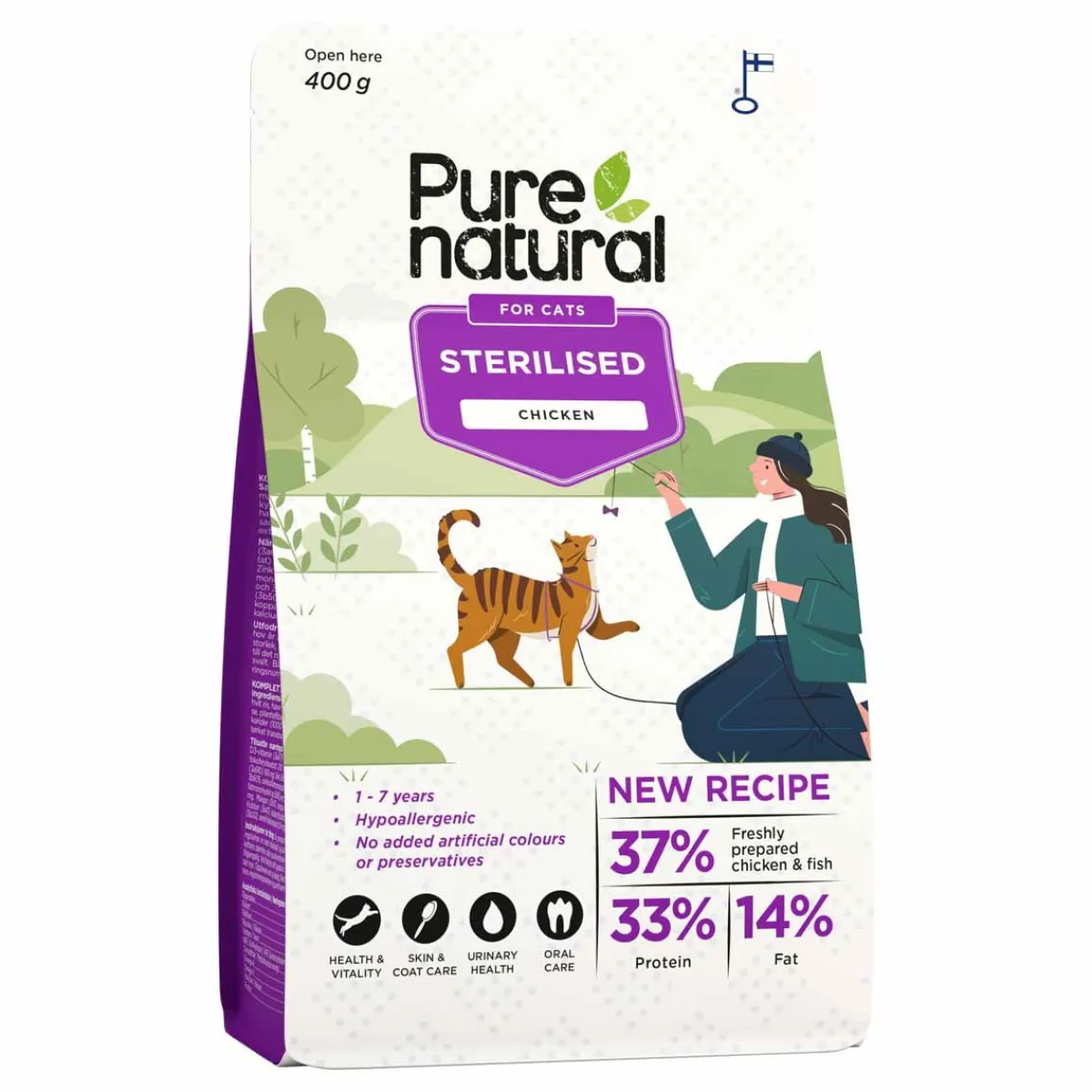 Cat Sterilised Chicken>Purenatural New