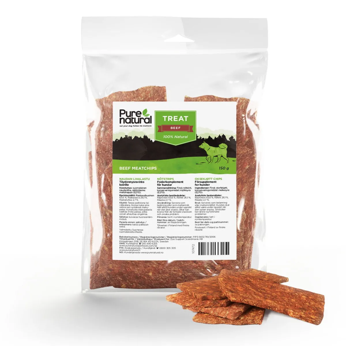 Naudan Lihalastu 150 g>Purenatural