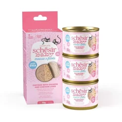 Baby Mousse & Shreds kana & lohi 3 x 55 g>Schesir New