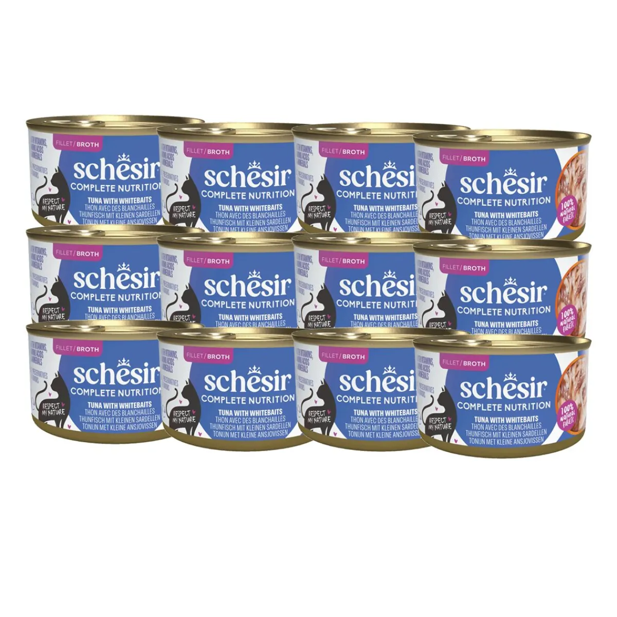 C&B Tuna & whitebaits in Broth 85 g>Schesir