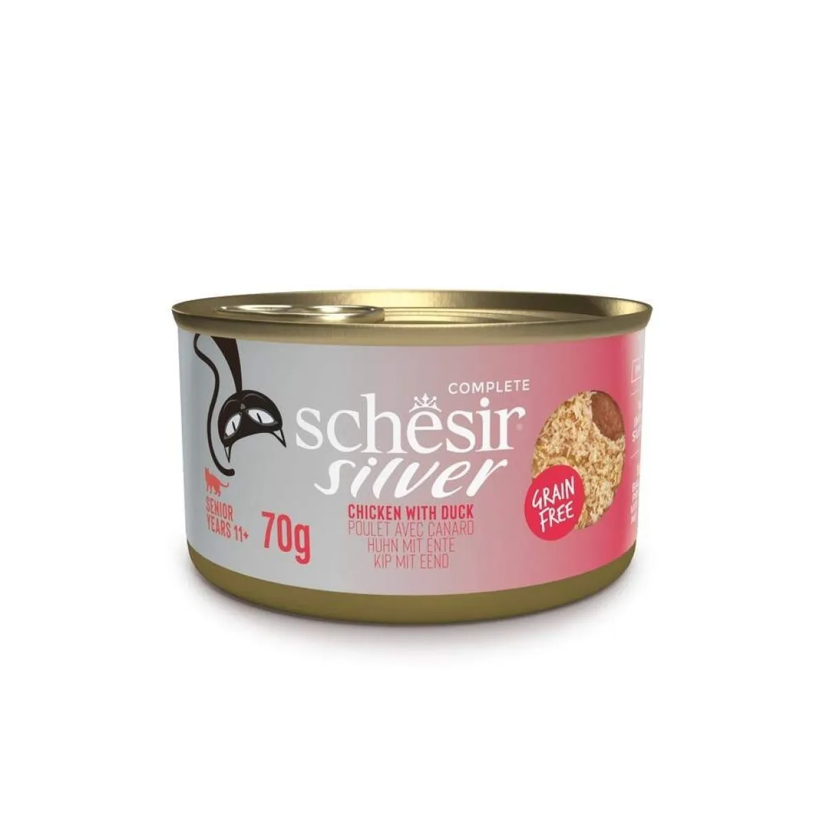 Silver Mousse & Shreds kana & ankka 70 g>Schesir Clearance