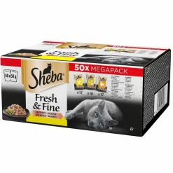 Fresh&Fine siipikarja 50x50g>Sheba Hot