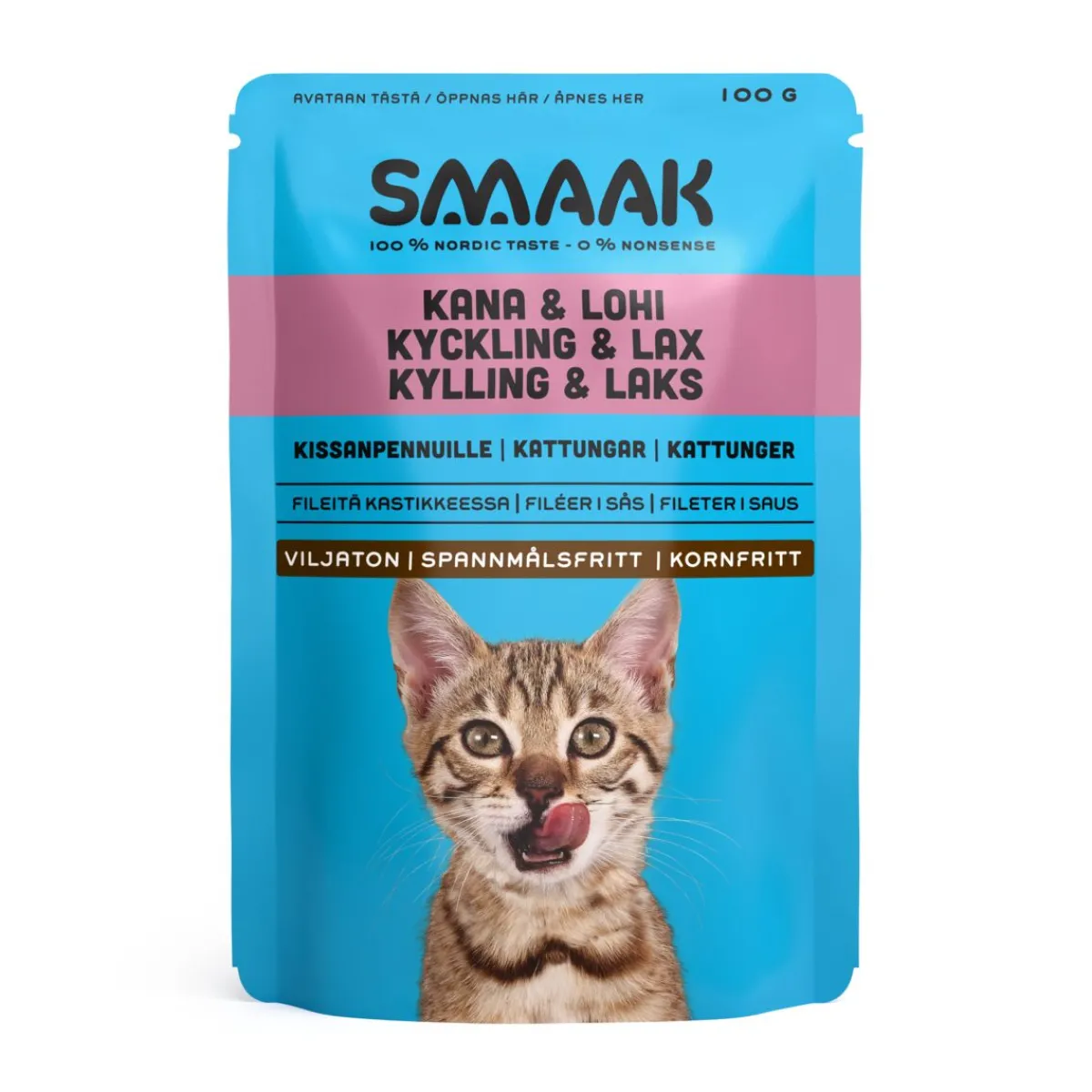 kissanpennun märkäruoka kana-lohi 100 g>Smaak New