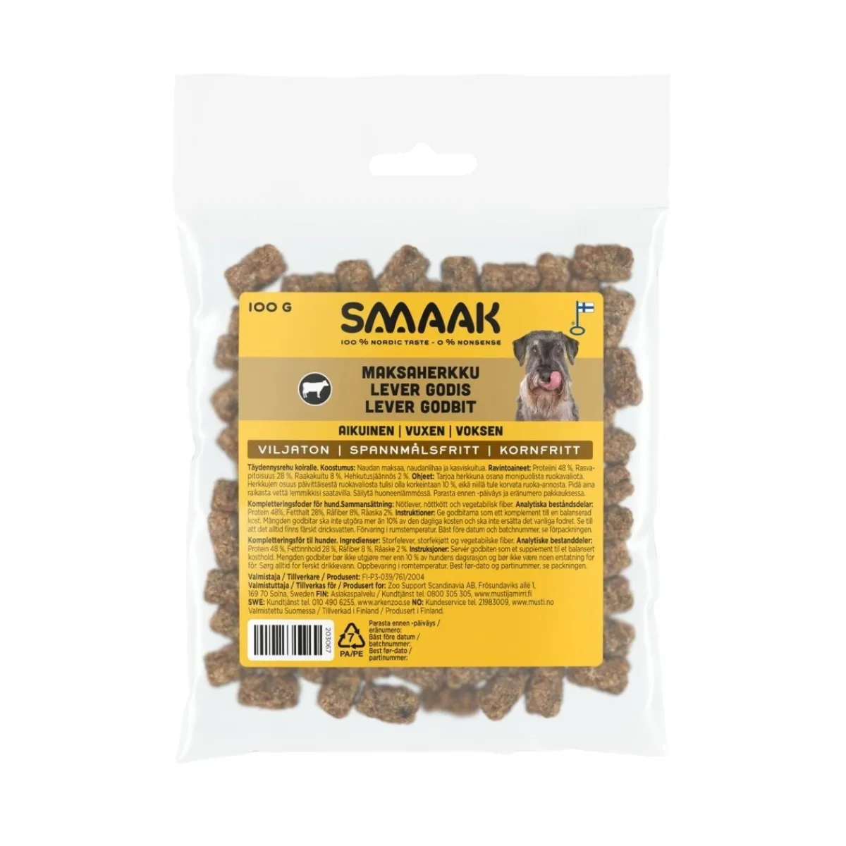 naudanmaksaherkku koiralle 100g>Smaak Best