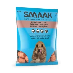 raakaruoka pennulle kana, sika & lohi 1kg>Smaak