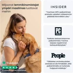 GPS koiralle DOG 6, musta>Tractive New