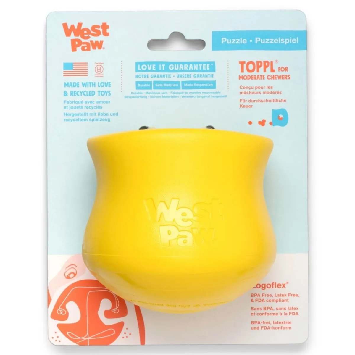 Toppl Limited Edition aktivointilelu, keltainen>West Paw Clearance